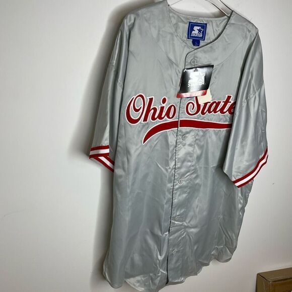 NWT Starter Ohio State University Vintage Jersey Baseball Nylon Large Deadstock - Picture 4 of 6